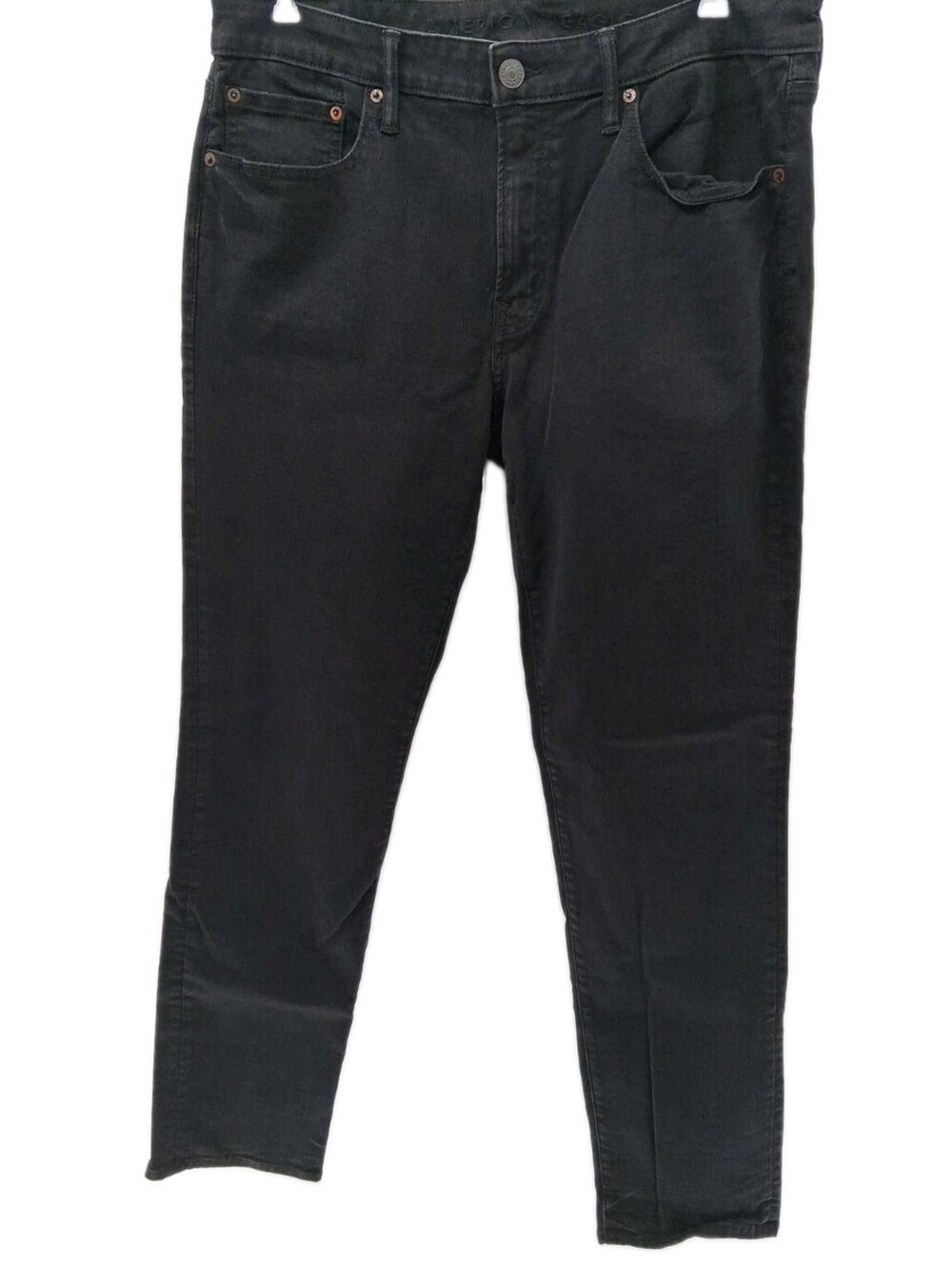American Eagle Jeans Mens 34x34 Black Denim Next Level Flex Slim Straight Casual